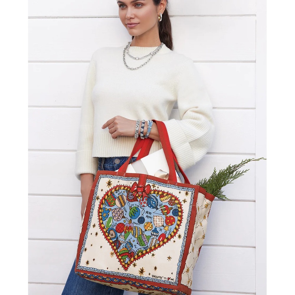 BRIGHTON Celebrate Holiday Tote New With Tags Retails for $150 - Picture 15 of 16